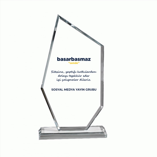 kristal plaket