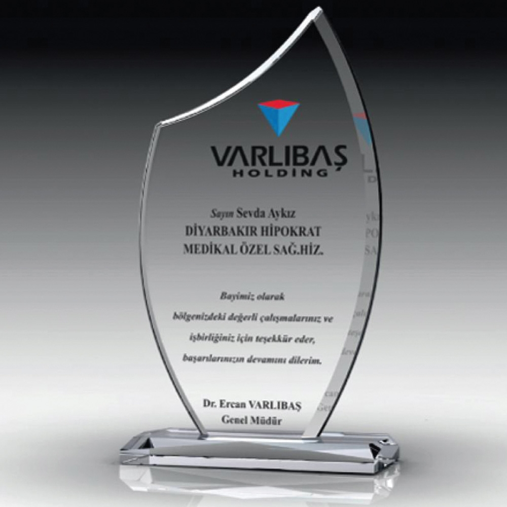 kristal plaket