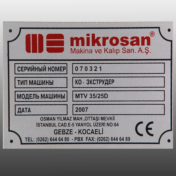 Prinç, Alüminyum, Çelik Asit İndirme Etiketler