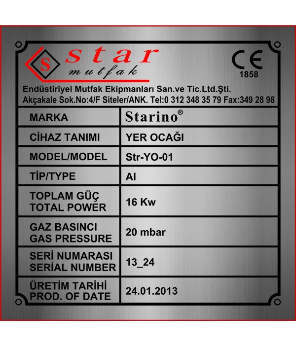 Prinç, Alüminyum, Çelik Asit İndirme Etiketler